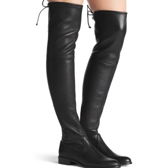 ❤️💙SW Black Lowland Leather Over-the-knee Boots/Booties